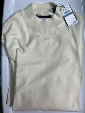 Perry Ellis Soft Cream Crewneck Sweater